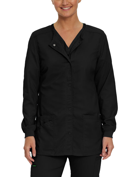 Women's Snap Front Jacket - 3038 - Black