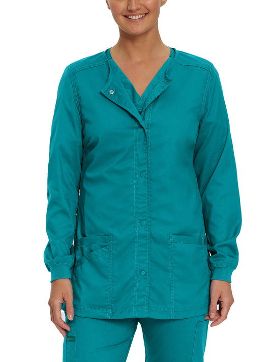Women's Snap Front Jacket - 3038 - Teal