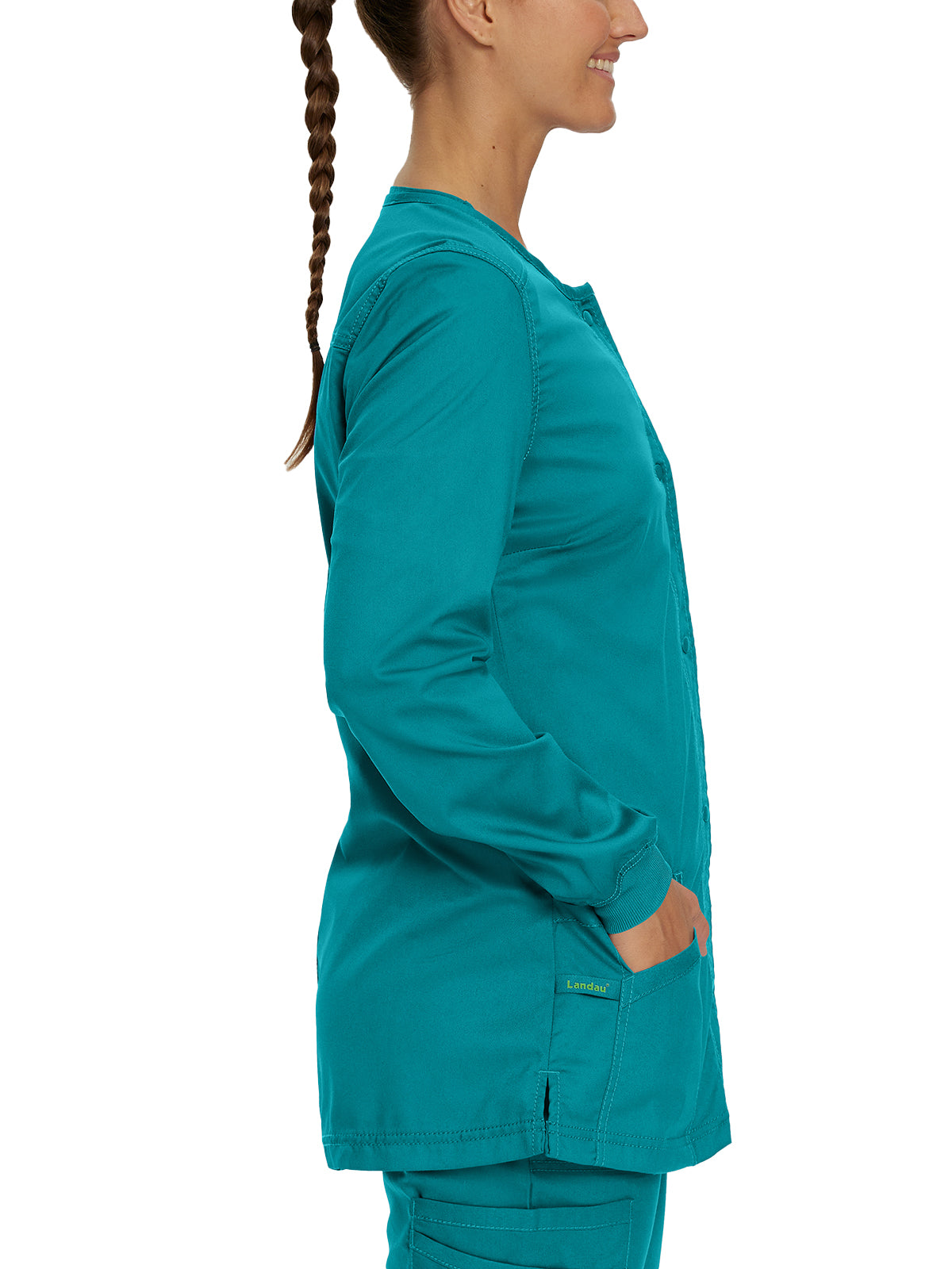 Women's Snap Front Jacket - 3038 - Teal