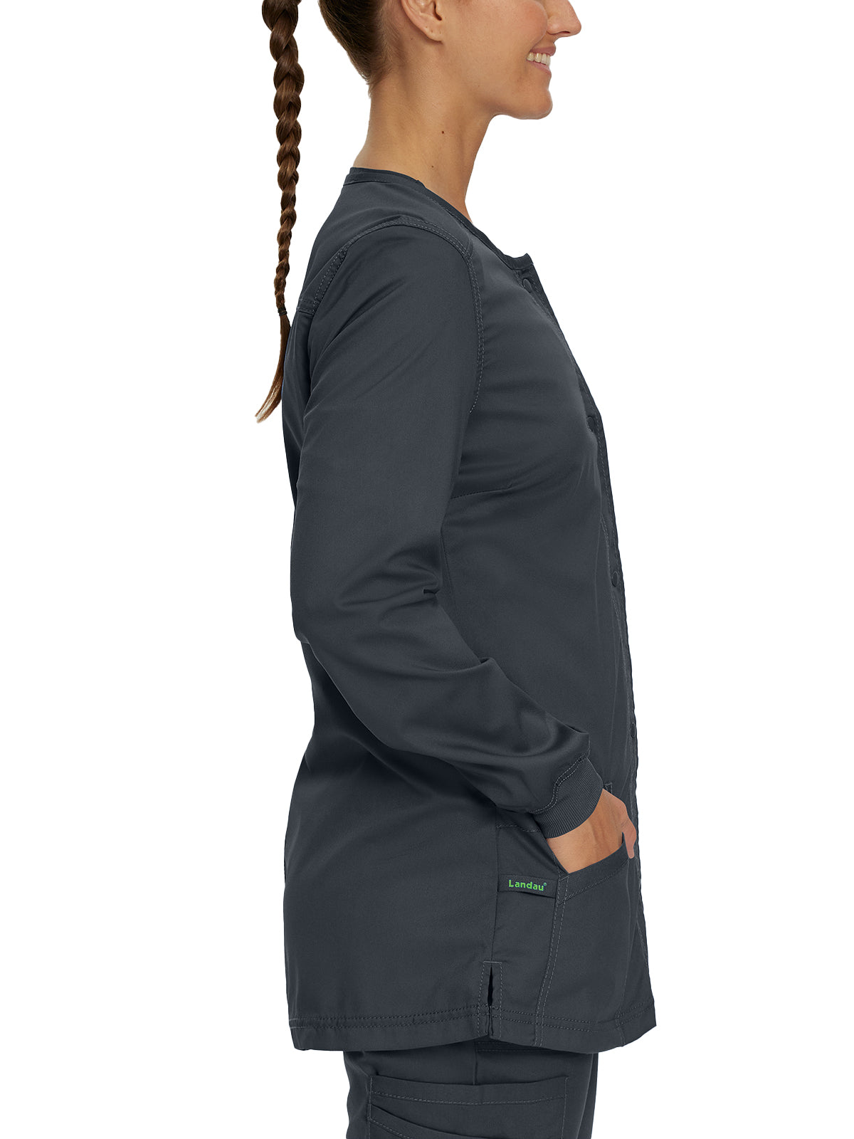 Women's Snap Front Jacket - 3038 - Graphite