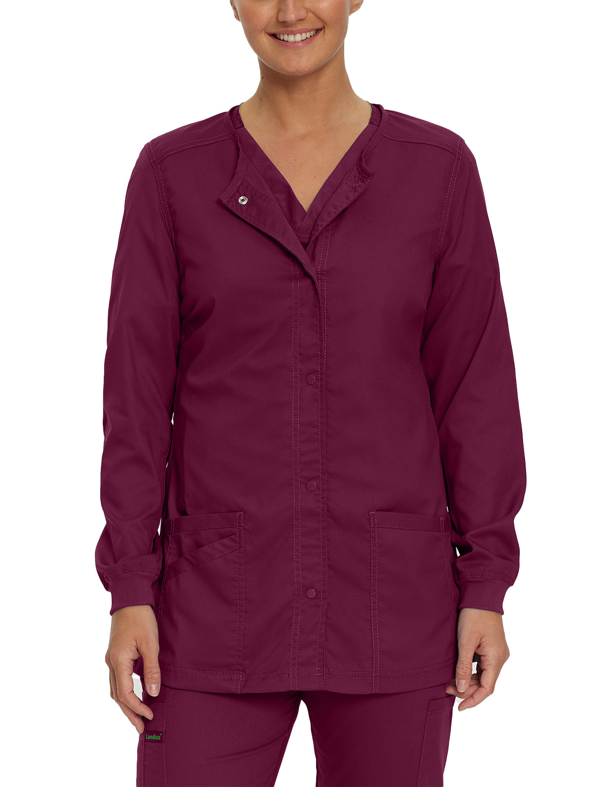 Women's Snap Front Jacket - 3038 - Wine