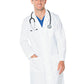 Men's Three-Pocket 41.5" Full-Length Lab Coat - 3145 - White