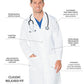 Men's Three-Pocket 41.5" Full-Length Lab Coat - 3145 - White