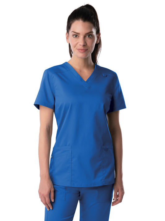 Women's 3-Pocket Fade Resistant V-Neck Top - 4160 - Royal