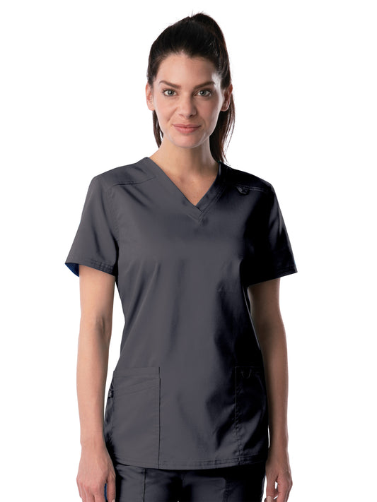 Women's 3-Pocket Fade Resistant V-Neck Top - 4160 - Graphite