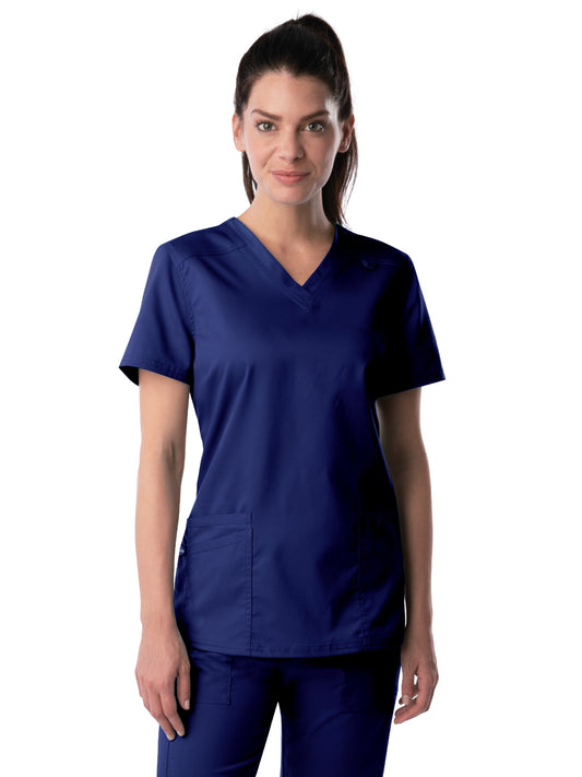 Women's 3-Pocket Fade Resistant V-Neck Top - 4160 - True Navy