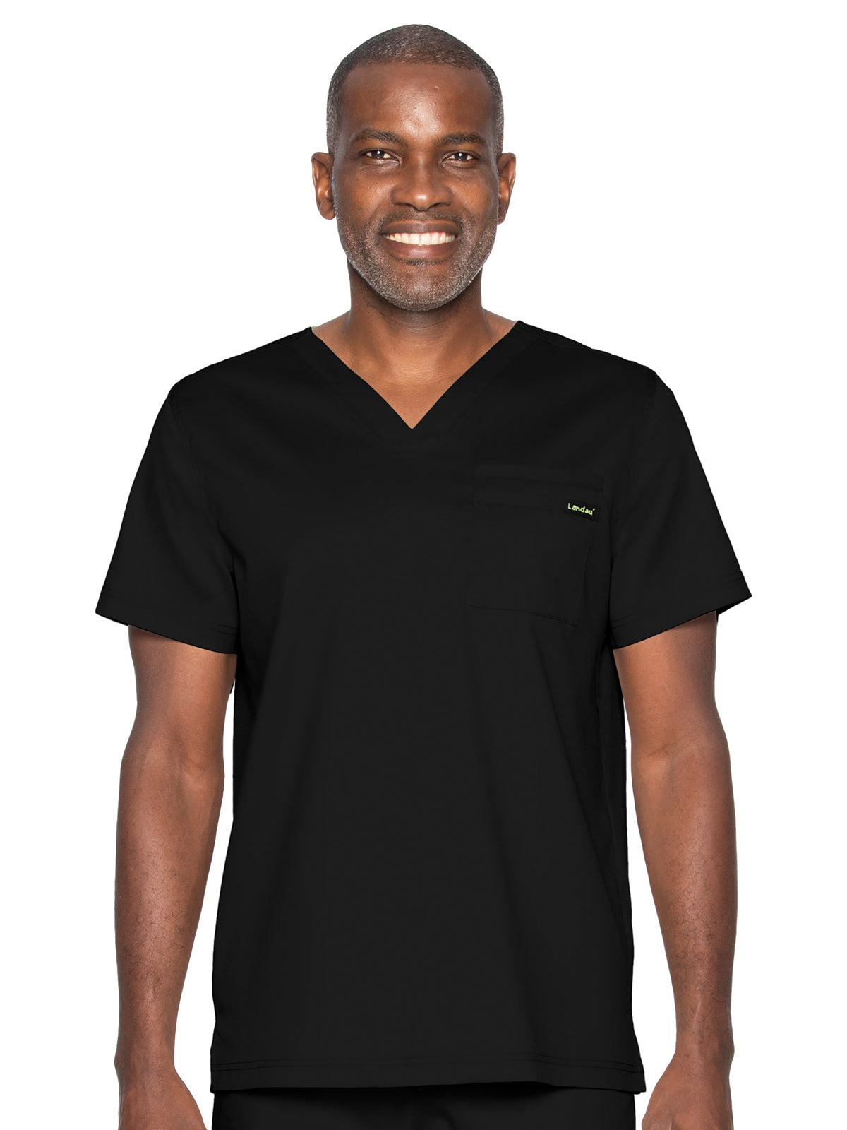 Unisex 2-Pocket Tuckable V-Neck Top - 4259 - Black