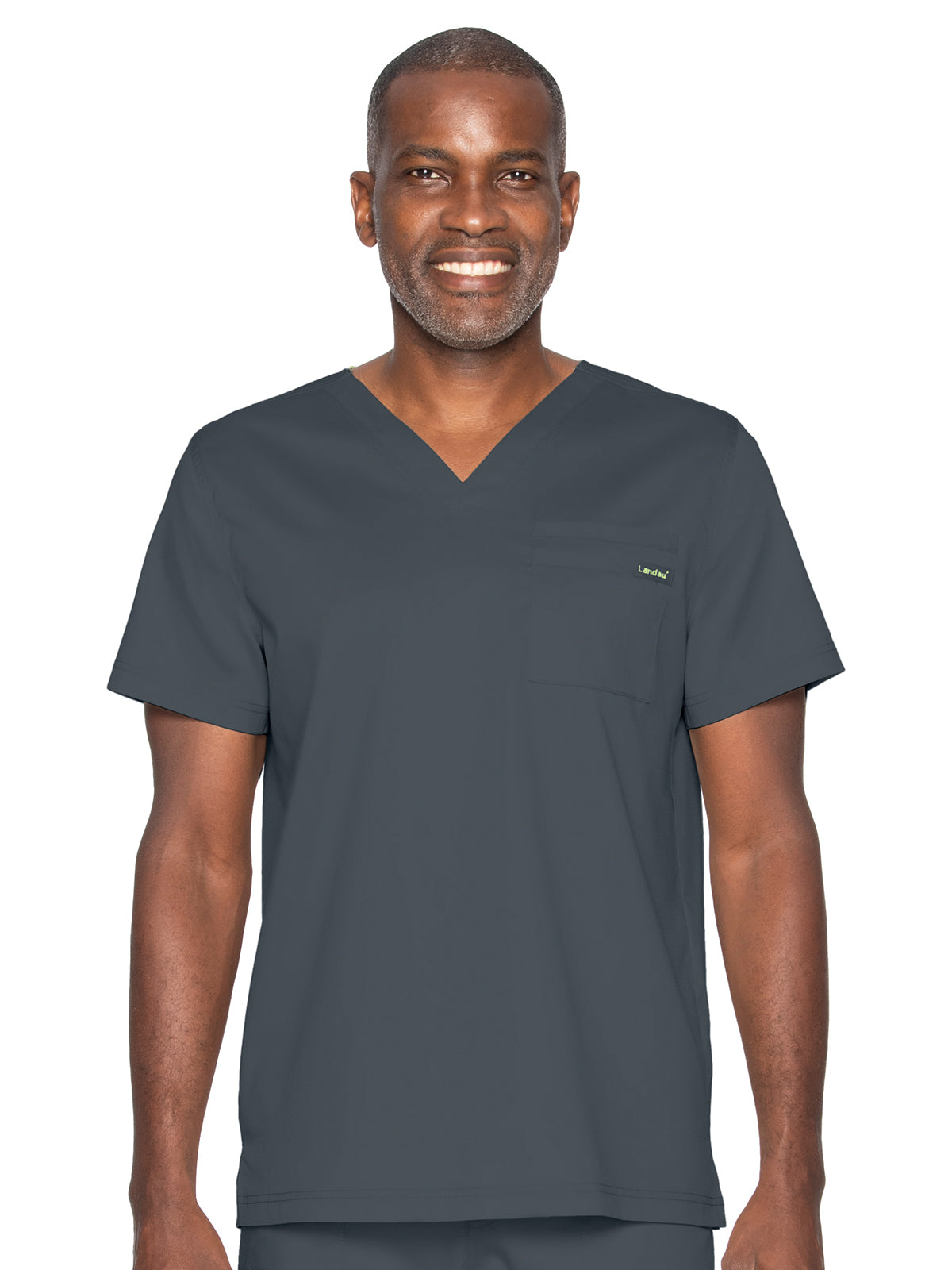 Unisex 2-Pocket Tuckable V-Neck Top - 4259 - Graphite
