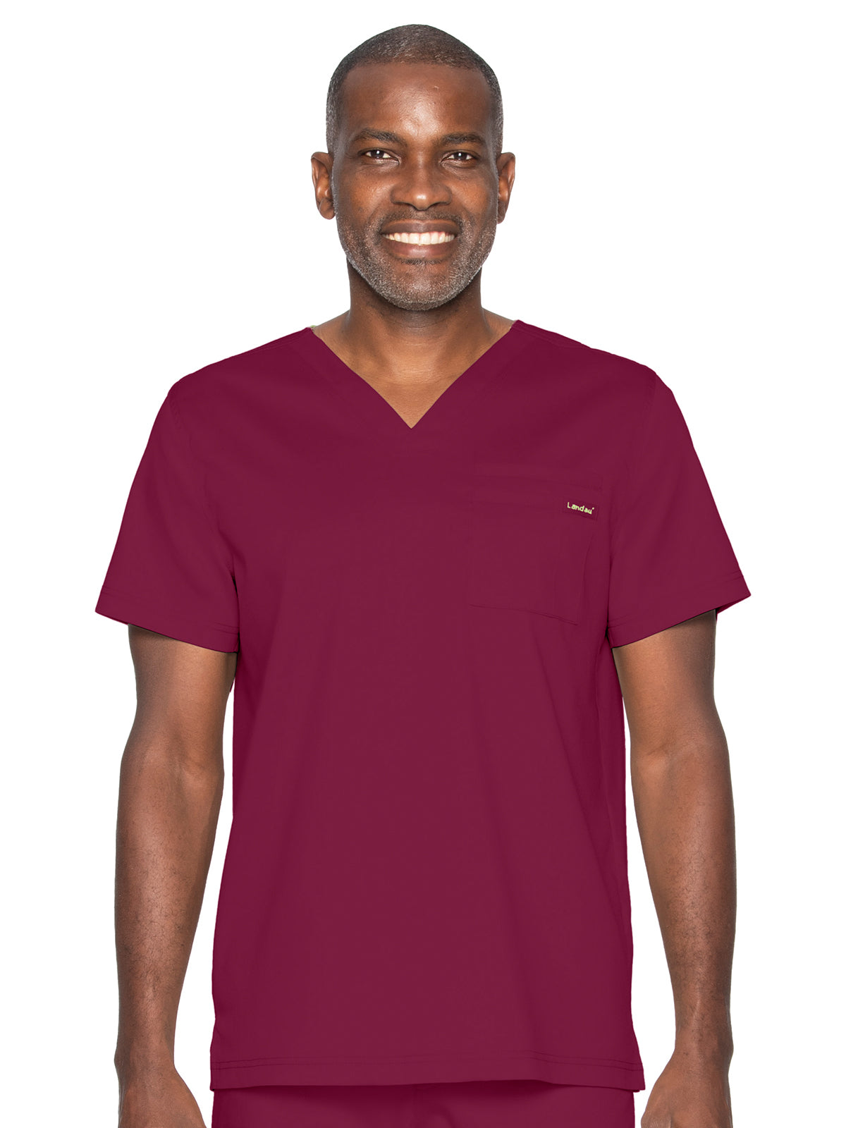 Unisex 2-Pocket Tuckable V-Neck Top - 4259 - Wine