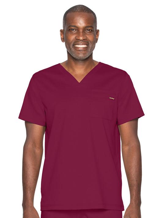 Unisex 2-Pocket Tuckable V-Neck Top - 4259 - Wine