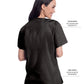 Women's 3-Pocket Clean Back V-Neck Top - 70221 - Black