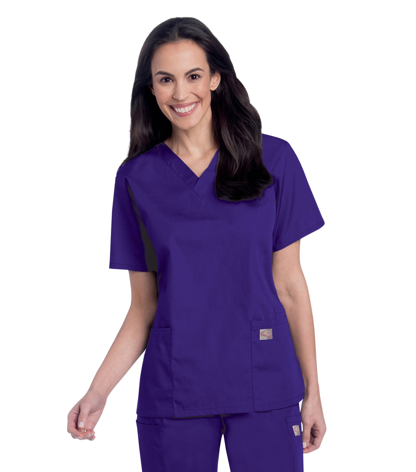Women's 3-Pocket Clean Back V-Neck Top - 70221 - Grape