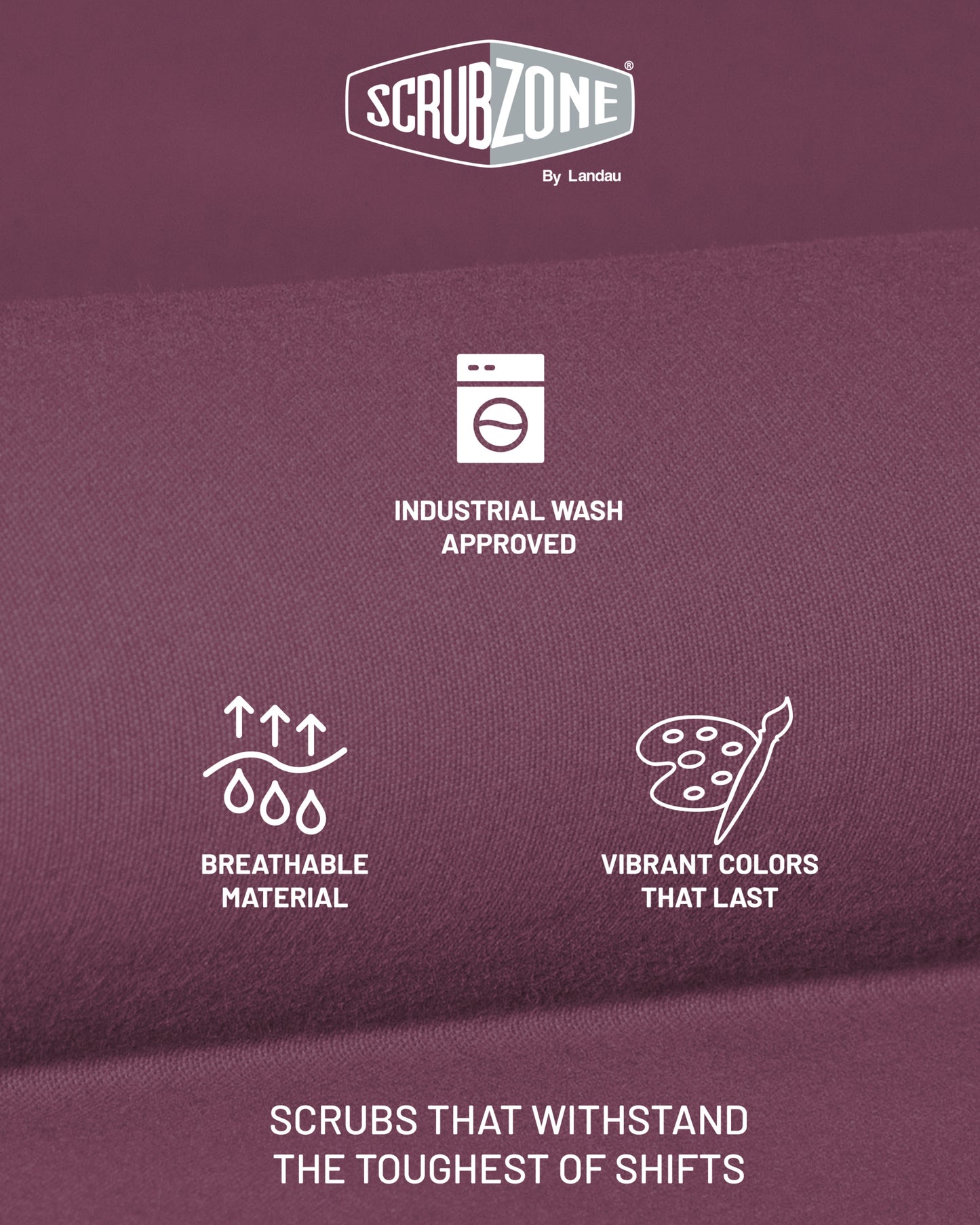 Women's 3-Pocket Clean Back V-Neck Top - 70221 - Wine