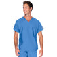 Unisex 1-Pocket Dolman Sleeve Tuckable V-Neck Top - 71221 - Ceil Blue