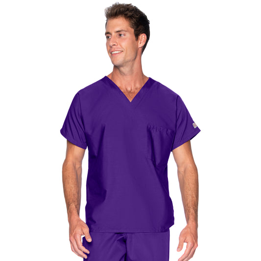 Unisex 1-Pocket Dolman Sleeve Tuckable V-Neck Top - 71221 - Grape