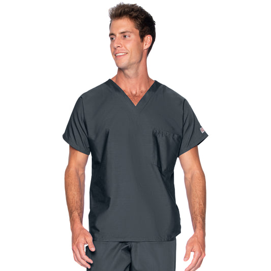 Unisex 1-Pocket Dolman Sleeve Tuckable V-Neck Top - 71221 - Graphite
