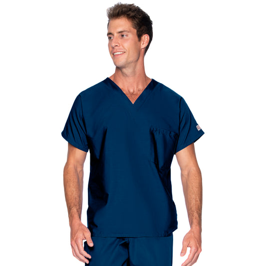 Unisex 1-Pocket Dolman Sleeve Tuckable V-Neck Top - 71221 - Navy