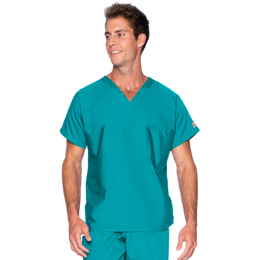 Unisex 1-Pocket Dolman Sleeve Tuckable V-Neck Top - 71221 - Teal