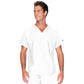 Unisex 1-Pocket Dolman Sleeve Tuckable V-Neck Top - 71221 - White