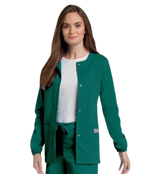 Women's 3-Pocket Crew Neck Warm-Up Jacket - 75221 - Hunter