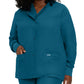 Women's 4-Pocket Crew Neck Warm-Up Jacket - 7525 - Caribbean Blue