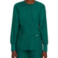 Women's 4-Pocket Crew Neck Warm-Up Jacket - 7525 - Hunter Green
