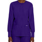 Women's 4-Pocket Crew Neck Warm-Up Jacket - 7525 - Grape