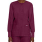 Women's 4-Pocket Crew Neck Warm-Up Jacket - 7525 - Wine