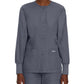 Women's 4-Pocket Crew Neck Warm-Up Jacket - 7525 - Steel Grey