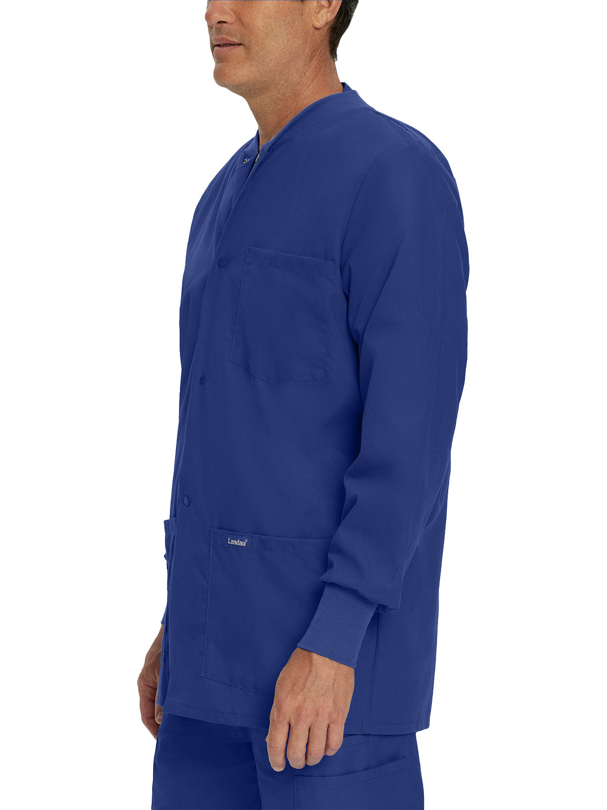 Men's 5-Pocket Crew Neck Warm-Up Jacket - 7551 - Galaxy Blue