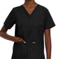 Women's 4-Pocket Durable V-Neck Top - 8219 - Black