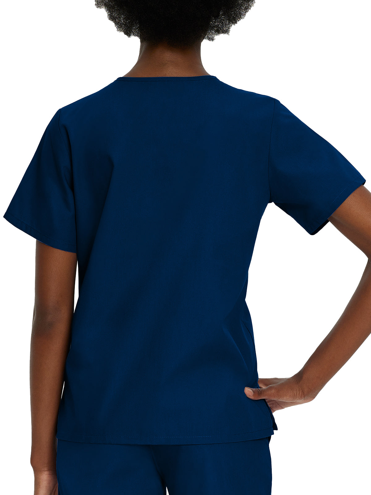 Women's 4-Pocket Durable V-Neck Top - 8219 - Navy