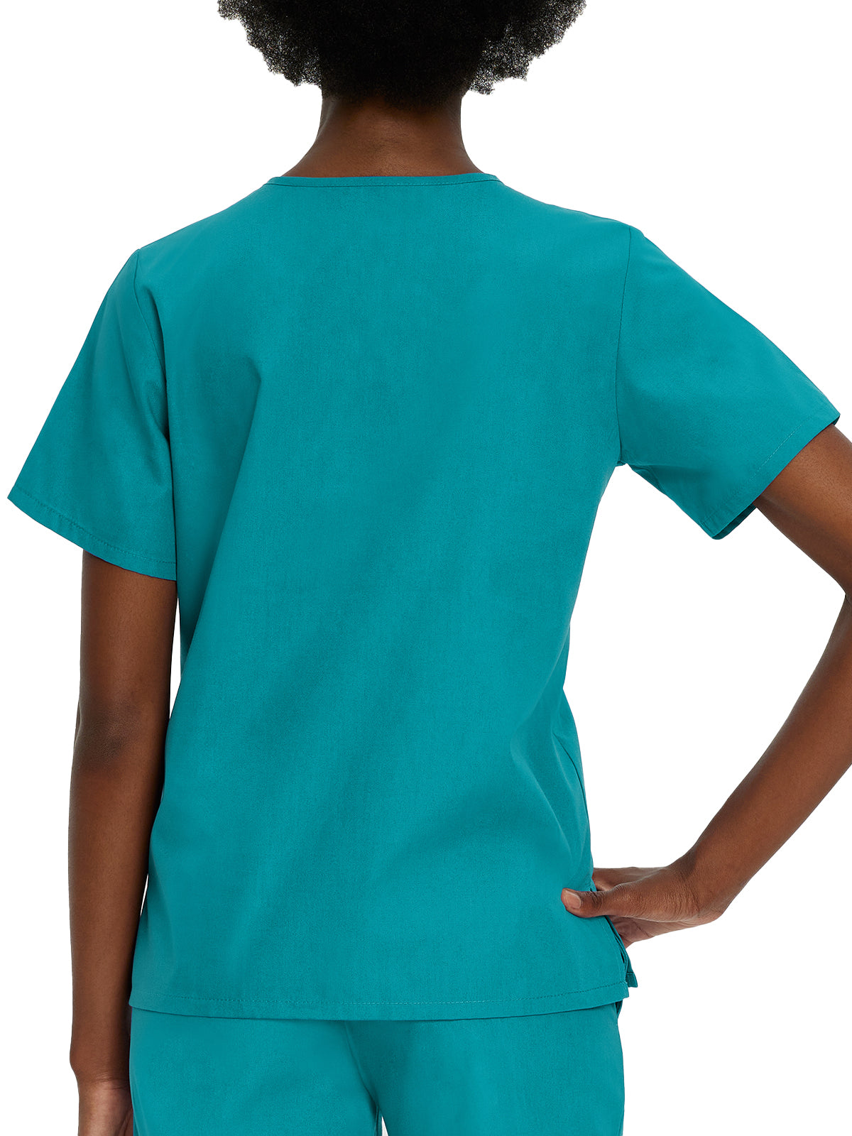 Women's 4-Pocket Durable V-Neck Top - 8219 - Teal