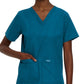 Women's 4-Pocket Durable V-Neck Top - 8219 - Caribbean Blue
