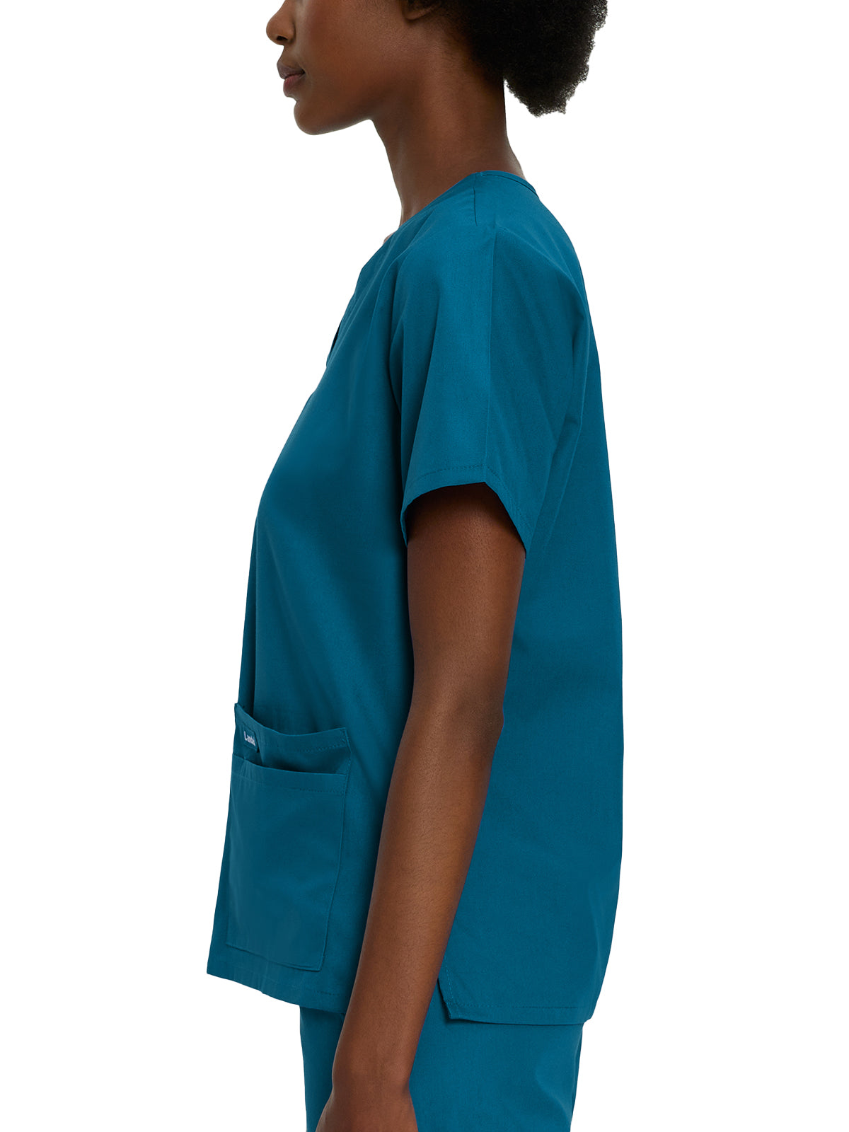 Women's 4-Pocket Durable V-Neck Top - 8219 - Caribbean Blue