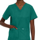 Women's 4-Pocket Durable V-Neck Top - 8219 - Hunter Green
