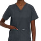 Women's 4-Pocket Durable V-Neck Top - 8219 - Graphite