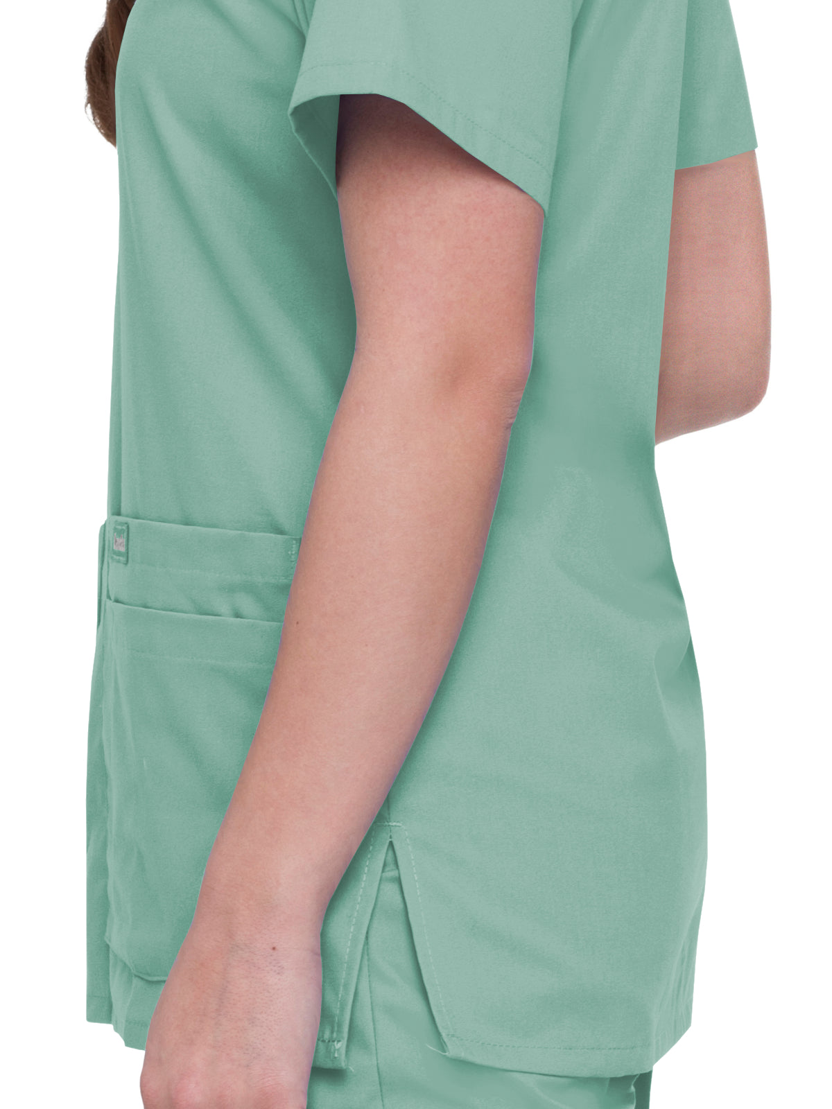 Women's 4-Pocket Durable V-Neck Top - 8219 - Sea Mist
