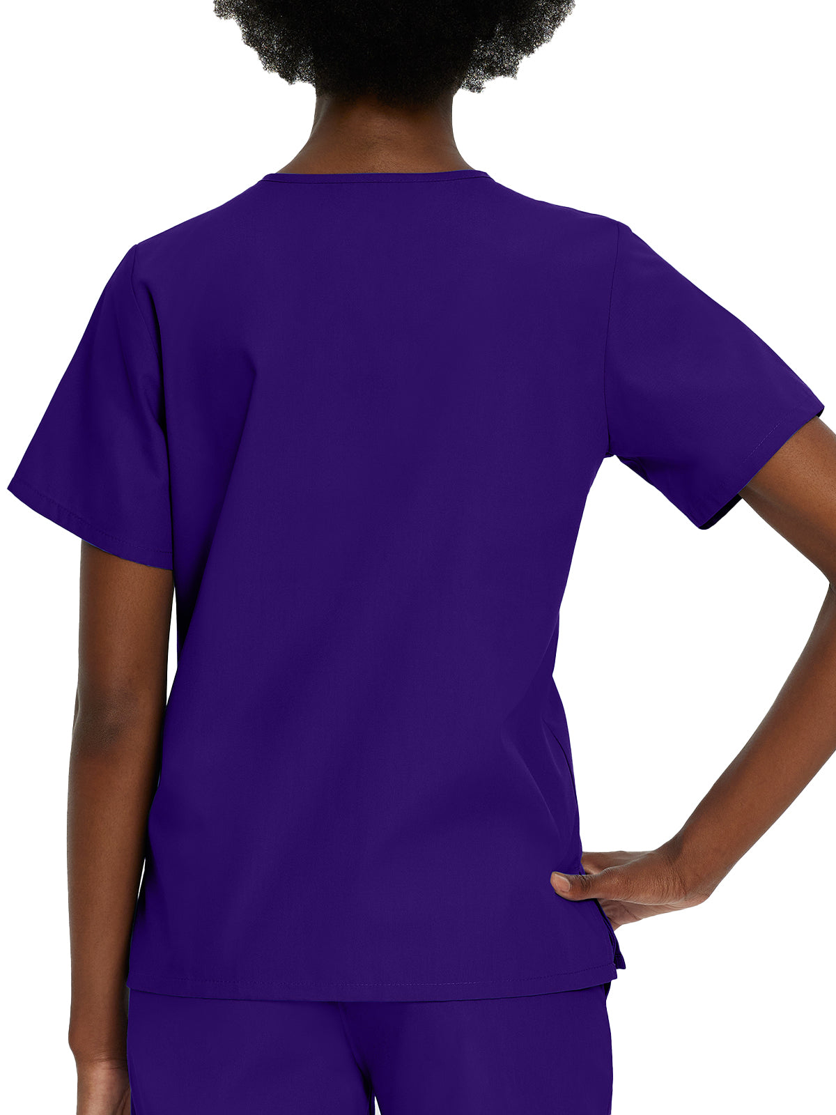 Women's 4-Pocket Durable V-Neck Top - 8219 - Grape
