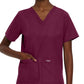 Women's 4-Pocket Durable V-Neck Top - 8219 - Wine