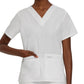 Women's 4-Pocket Durable V-Neck Top - 8219 - White