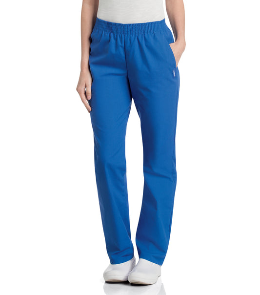 Women's 2-Pocket High-Rise Elastic Waist Straight Leg Pant - 8327 - Royal Blue