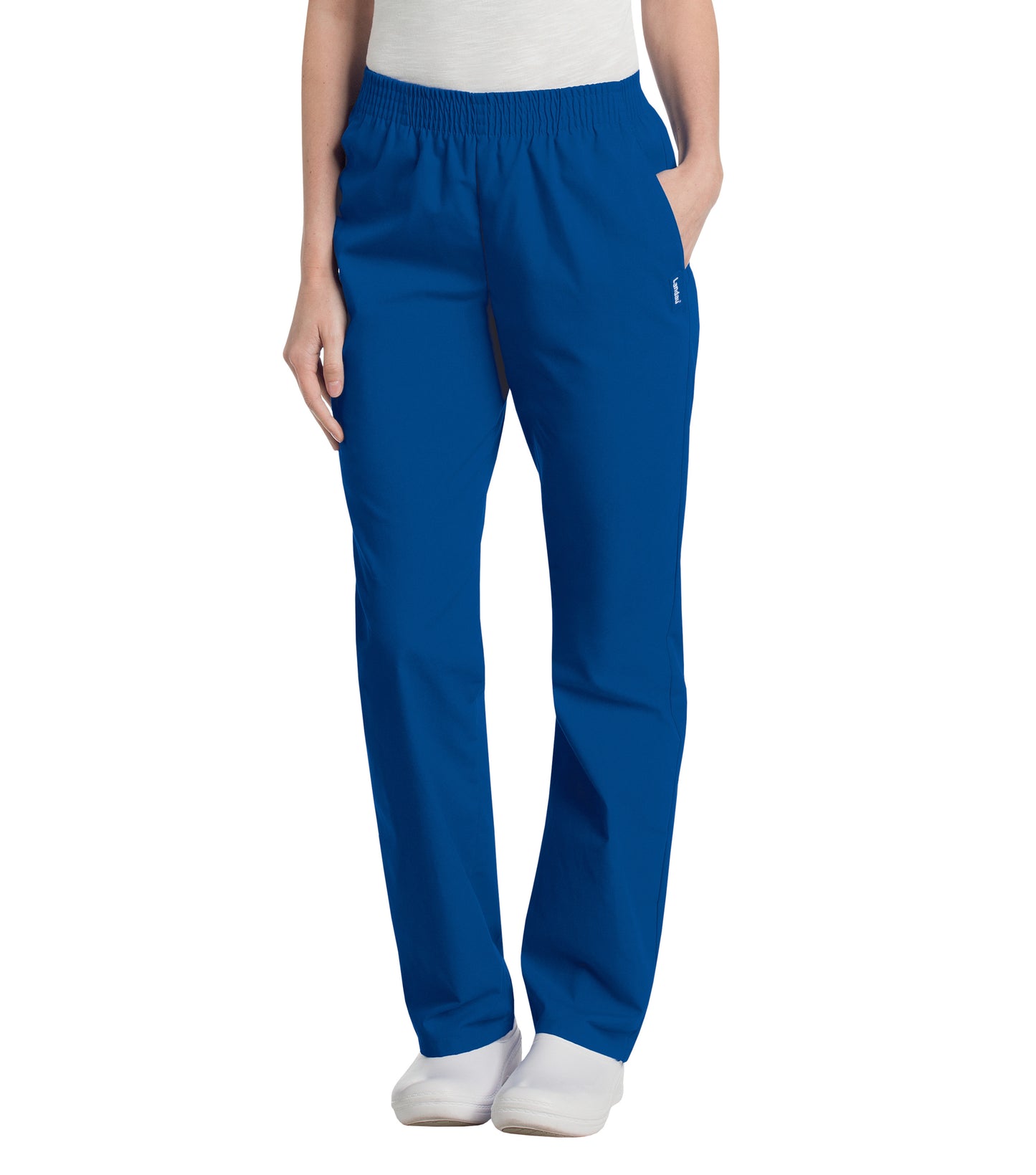 Women's 2-Pocket High-Rise Elastic Waist Straight Leg Pant - 8327 - Galaxy Blue