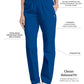 Women's 2-Pocket High-Rise Elastic Waist Straight Leg Pant - 8327 - Galaxy Blue