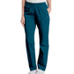 Women's 2-Pocket High-Rise Elastic Waist Straight Leg Pant - 8327 - Caribbean Blue
