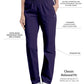 Women's 2-Pocket High-Rise Elastic Waist Straight Leg Pant - 8327 - Grape