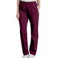 Women's 2-Pocket High-Rise Elastic Waist Straight Leg Pant - 8327 - Wine