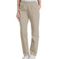 Women's 2-Pocket High-Rise Elastic Waist Straight Leg Pant - 8327 - Sandstone