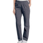 Women's 2-Pocket High-Rise Elastic Waist Straight Leg Pant - 8327 - Steel Grey
