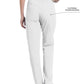 Women's 2-Pocket High-Rise Elastic Waist Straight Leg Pant - 8327 - White